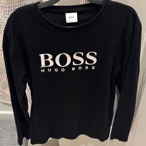 HUGO BOSS Women's Black Long Sleeve Tee